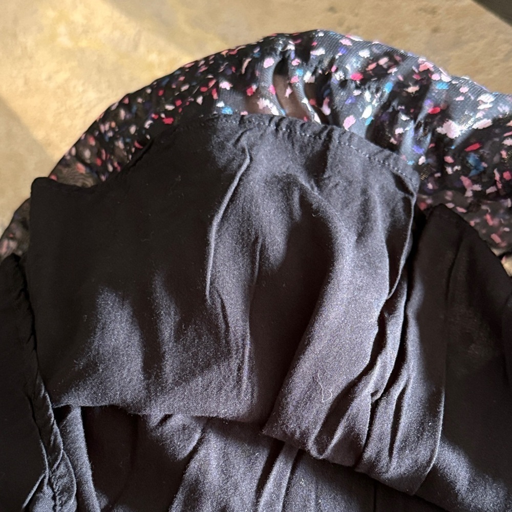 Aqua Women’s Large Black and Pink Ruffle Smocked Maxi Dress - Picture 8 of 9